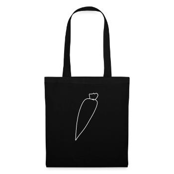 Aliment symbole de carotte - Sac en tissu - noir - Devant