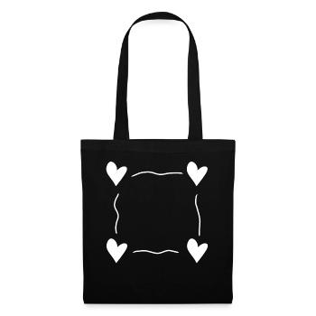 Coeur Quatre Coeurs Symbole Forme Cadre D’amour - Sac en tissu - noir - Devant