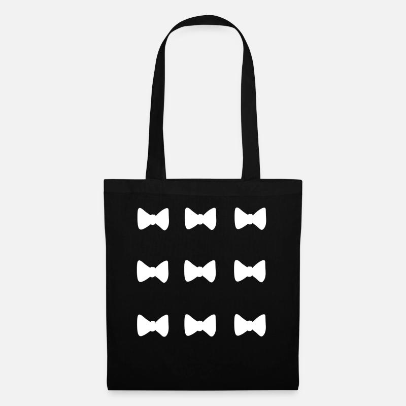 muster schleifen schleife symbol - Stoffbeutel - Schwarz