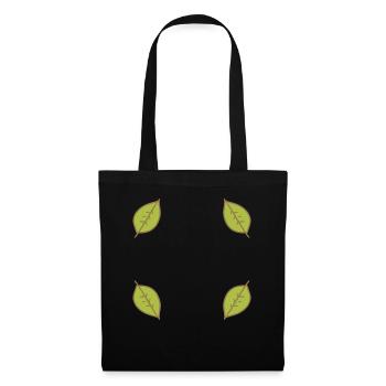 Feuille Feuilles Cadre Vert Forme Nature - Sac en tissu - noir - Devant