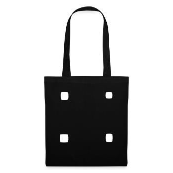 Carré Forme Carrée Icône Quatre - Sac en tissu - noir - Devant