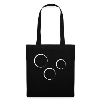Icône en forme de cercle à trois cercles - Sac en tissu - noir - Devant