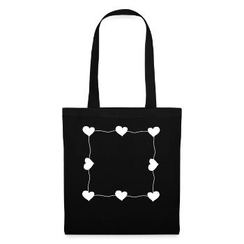 Cadre d’amour en forme de cœur de la ligne Nine Hearts - Sac en tissu - noir - Devant