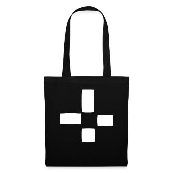 Square Pattern Four Shapes Shape - Tote Bag - black - Front
