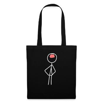Cerveau de symbole humain - Sac en tissu - noir - Devant