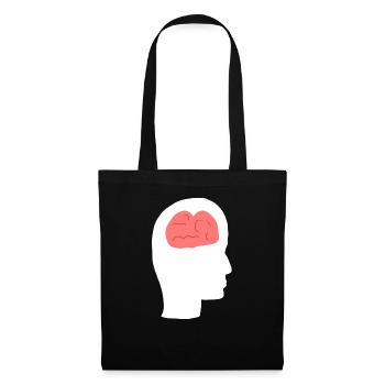 Head Profile Human People Side Brain - Tote Bag - black - Front