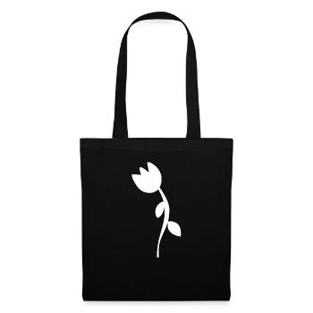 Flower Symbol Shape Blossom Plant - Tote Bag - black - Front
