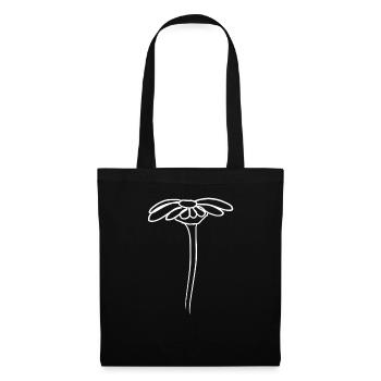 Blume Symbol pflanze form symbol - Stoffbeutel - Schwarz - Vorne