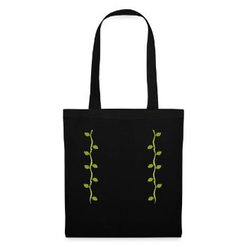 Feuilles Ligne Nature Branches de feuilles - Sac en tissu - noir - Devant