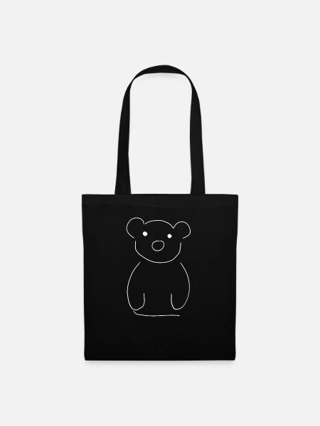 Bär symbol tier - Stoffbeutel - Schwarz
