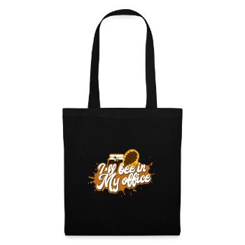 Funny beekeeping saying: I ́ll Bee In My Office - Tote Bag - black - Front