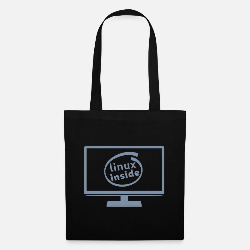 LINUX TUX PROGRAMMIERER GESCHENK VINTAGE PINGUIN - Stoffbeutel - Schwarz