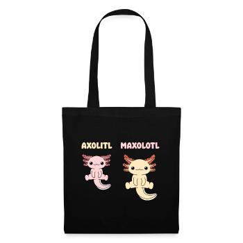 Axolitl Maxolotl Pun Design for Axolotl Lovers - Tote Bag - black - Front