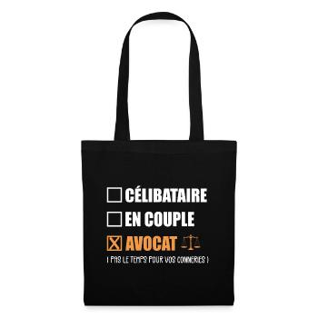 Single Couple Lawyer Humor - Avocado - Tote Bag - black - Front
