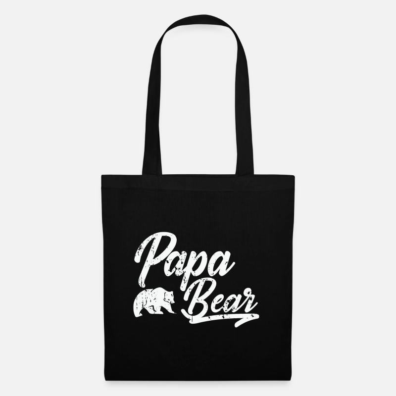 Papa Bear - Stoffbeutel - Schwarz