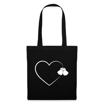 Heart 2 Boxing Gloves - Bo - Tote Bag - black - Front