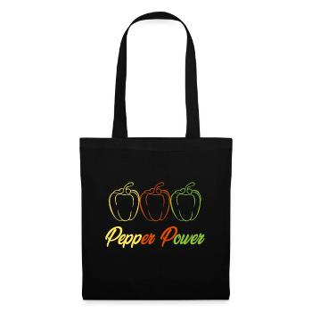 Paprika Power Design mit Pepper - Stoffbeutel - Schwarz - Vorne