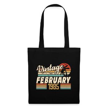 Millésime Né Février 1985 Cadeau 39e Anniversaire - Sac en tissu - noir - Devant