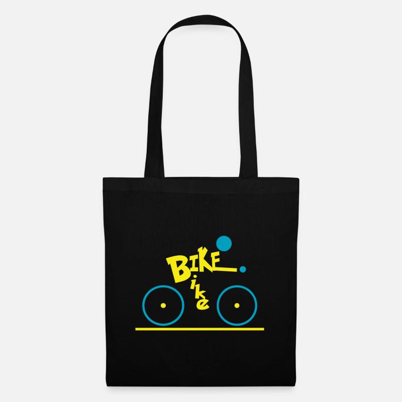 Einfaches Fahrraddesign - Stoffbeutel - Schwarz