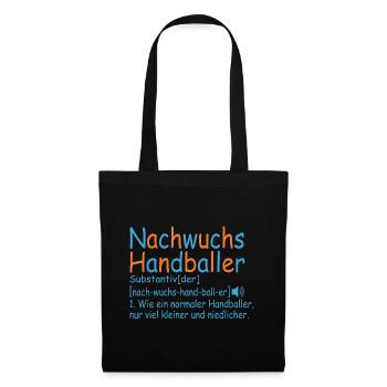 Nachwuchs Handballer Handball Baby Definition - Stoffbeutel - Schwarz - Vorne