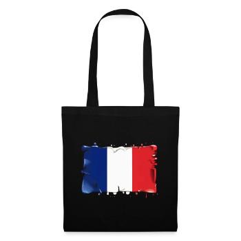 DRAPEAU DRAPEAU DE LA FRANCE - Sac en tissu - noir - Devant