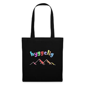 Hyggelig, Hygge montagnes colorées - Sac en tissu - noir - Devant