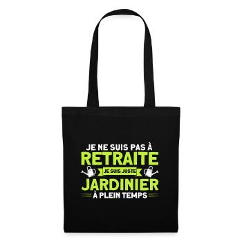 Garten Schrebergarten Gartenarbeit Geschenk - Stoffbeutel - Schwarz - Vorne