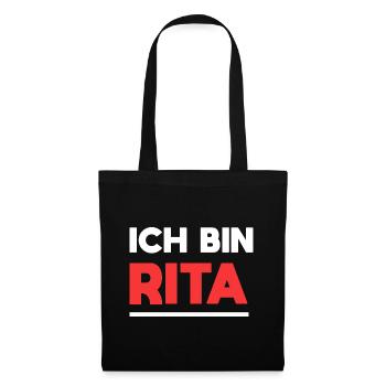 Rita Name Spruch für stolze Ritas - Stoffbeutel - Schwarz - Vorne