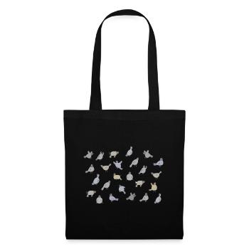Cute dove pattern design for pigeon lovers - Tote Bag - black - Front