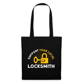 Soutenir le serrurier local - Sac en tissu - noir - Devant