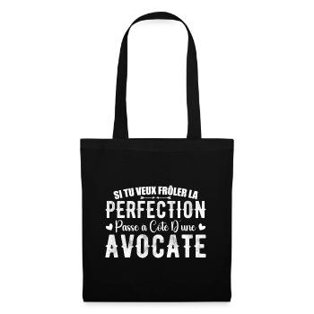 La Perfection C'est à Côté D'une Avocate - Sac en tissu - noir - Devant