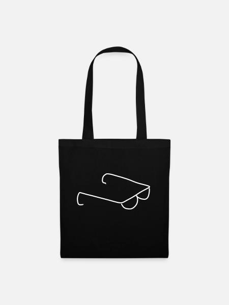 brille symbol klamotten - Stoffbeutel - Schwarz