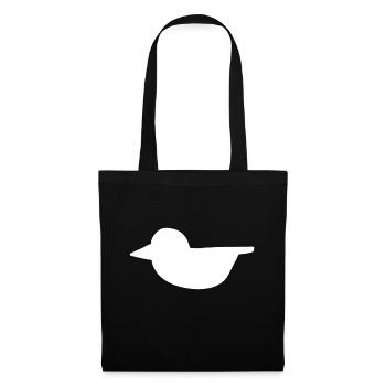 Duck Shape Bird Flying Animal Symbol - Tote Bag - black - Front