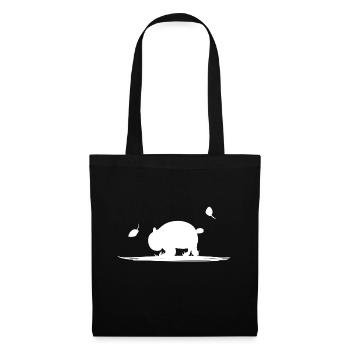 Animal Love Cartoon Panda Ecosystem Nature Grass - Tote Bag - black - Front