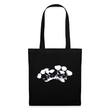 blumen glanz grass symbol pflanze - Stoffbeutel - Schwarz - Vorne