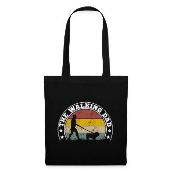 Olde Old English Bulldogge Papa Walking Geschenk - Stoffbeutel - Schwarz - Vorne