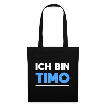 Timo Name Spruch für stolze Timos - Stoffbeutel - Schwarz - Vorne