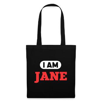 Jane Name Saying für stolze Janes - Stoffbeutel - Schwarz - Vorne