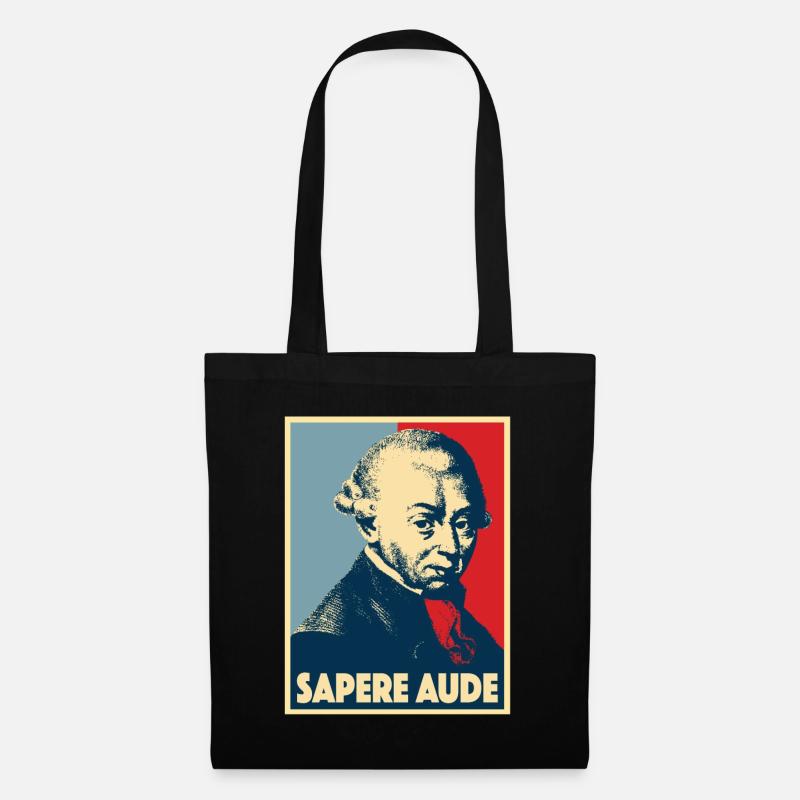 SAPERE AUDE - IMMANUEL KANT - Stoffbeutel - Schwarz