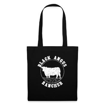 Black Angus Rancher / Vache, Agriculteur - Sac en tissu - noir - Devant
