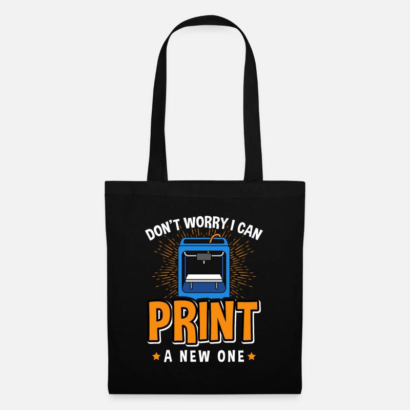 Non preoccuparti posso ristampare / stampare 3D - Borsa di stoffa - nero
