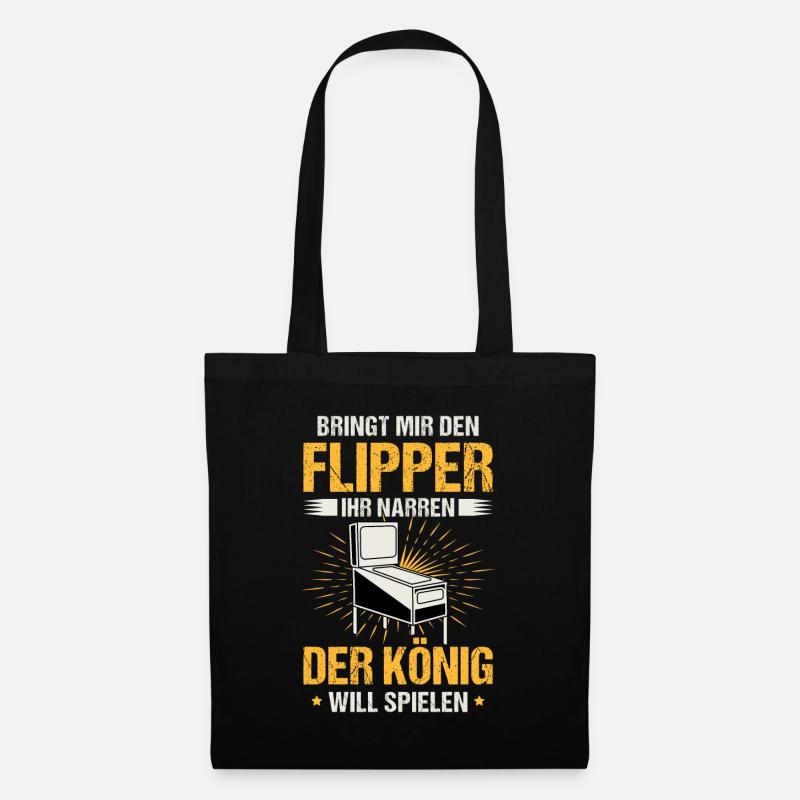 Bringt mir den Flipper / Flipperautomat Pinball - Stoffbeutel - Schwarz