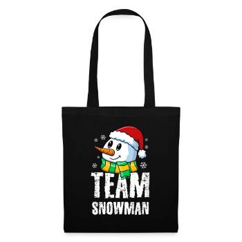 Team Snowman / Winter Christmas Sledge - Tote Bag - black - Front