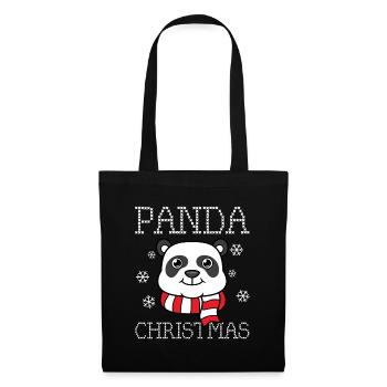 Panda Christmas / Christmas, Winter, funny - Tote Bag - black - Front