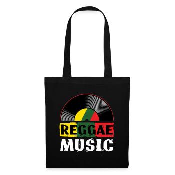 Reggae Music / Vinyl Record Jamaica Rasta - Tote Bag - black - Front