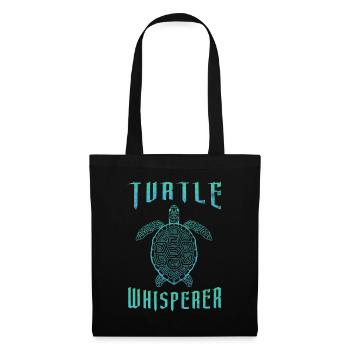 turtles whispering reptile marine animal - Tote Bag - black - Front