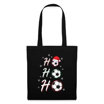 Ho ho ho Christmas Football Sports Motif - Tote Bag - black - Front
