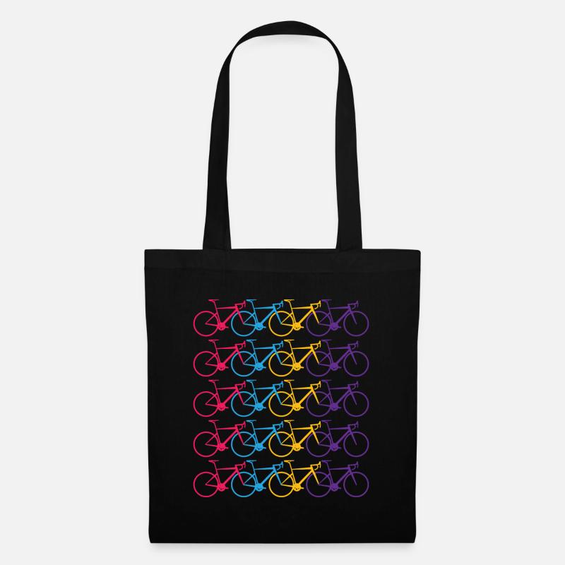 Fahrrad retro design - Stoffbeutel - Schwarz