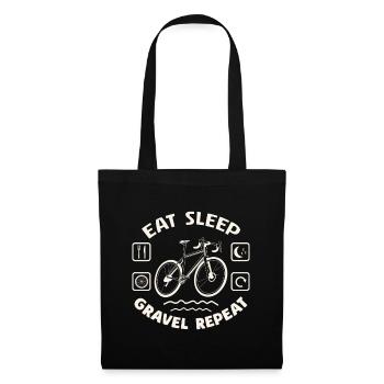 Manger Dormir Gravel Répéter / Gravel Vélo, Aventure - Sac en tissu - noir - Devant