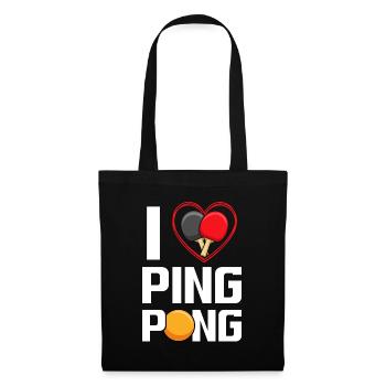 I love Ping Pong / Table Tennis - Tote Bag - black - Front
